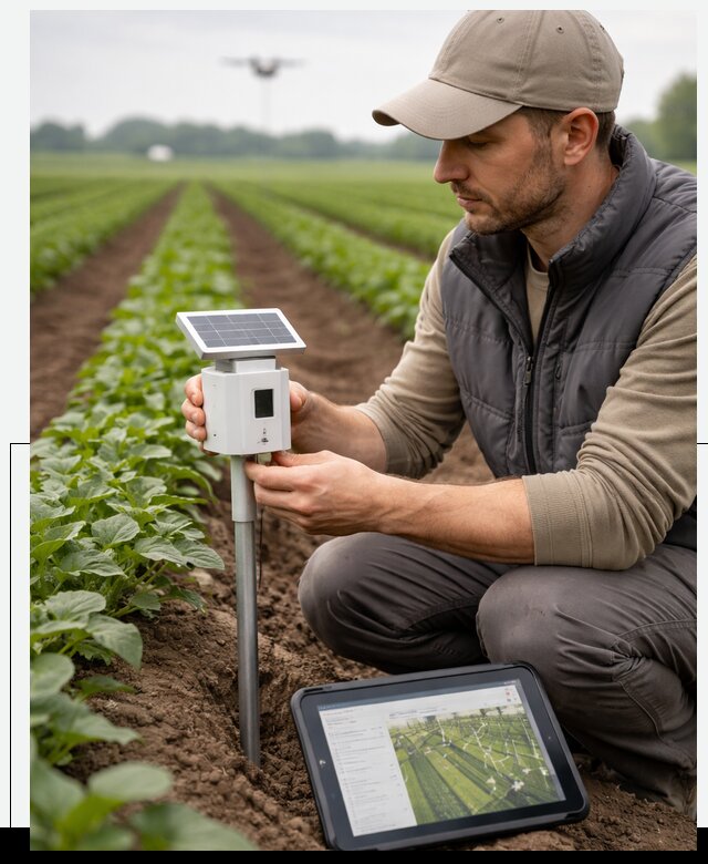 IoT мониторинг сельскохозяйственных полей и контроля в Глазове